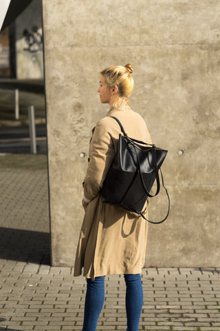 RUTA - Grosse Leder Rucksacktasche