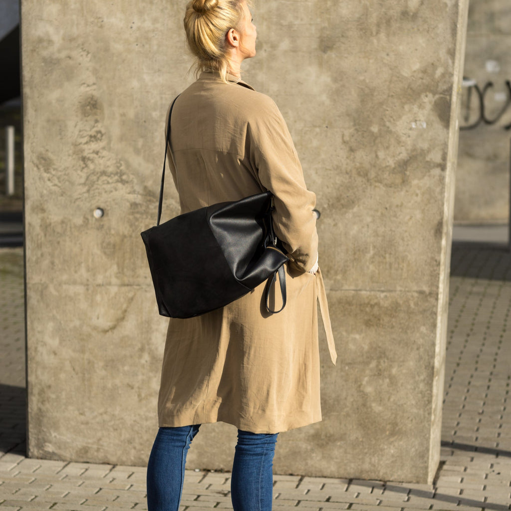 RUTA - Grosse Leder Rucksacktasche