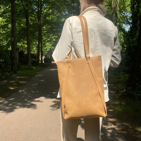 BJARNE - Leder Rucksacktasche