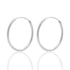 925 Silber Creolen 20 mm Silber