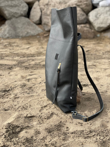 ROLI - Leder Rolltoprucksack