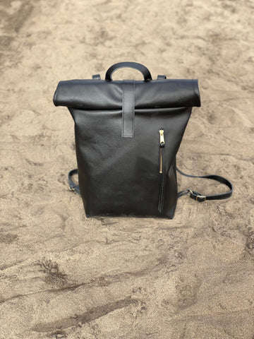 ROLI - Leder Rolltoprucksack