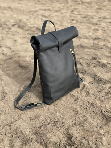 ROLI - Leder Rolltoprucksack