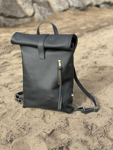 ROLI - Leder Rolltoprucksack