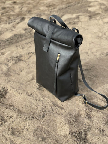 ROLI - Leder Rolltoprucksack