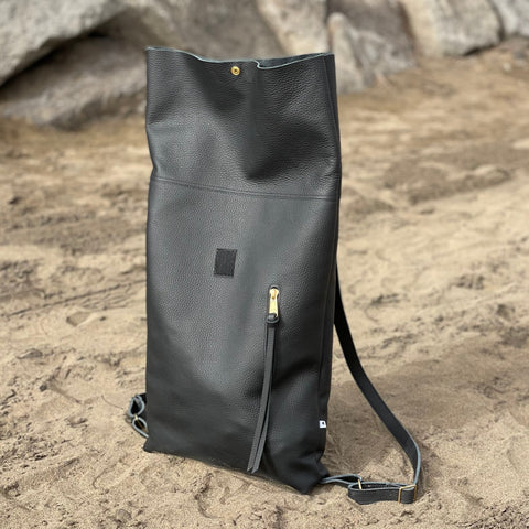 ROLI - Leder Rolltoprucksack